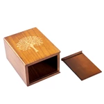 Funeral Wooden Urn for Human Ashes with Life Tree Pattern