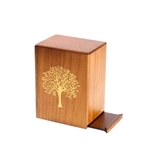Funeral Wooden Urn for Human Ashes with Life Tree Pattern