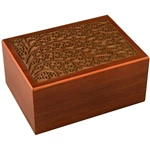 Medium Dark Reddish Brown Rosedwood Cremation Urn