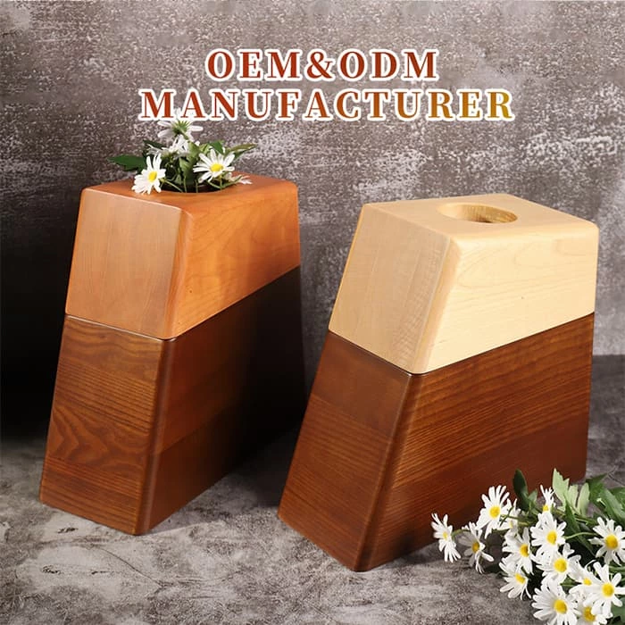 Our Life Companion Pet Wooden Urn with Small Potted Plant compartmemt