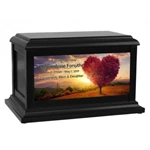 Funeral Veneer Urn for Ashes, MDF Cremation Urn for Pets