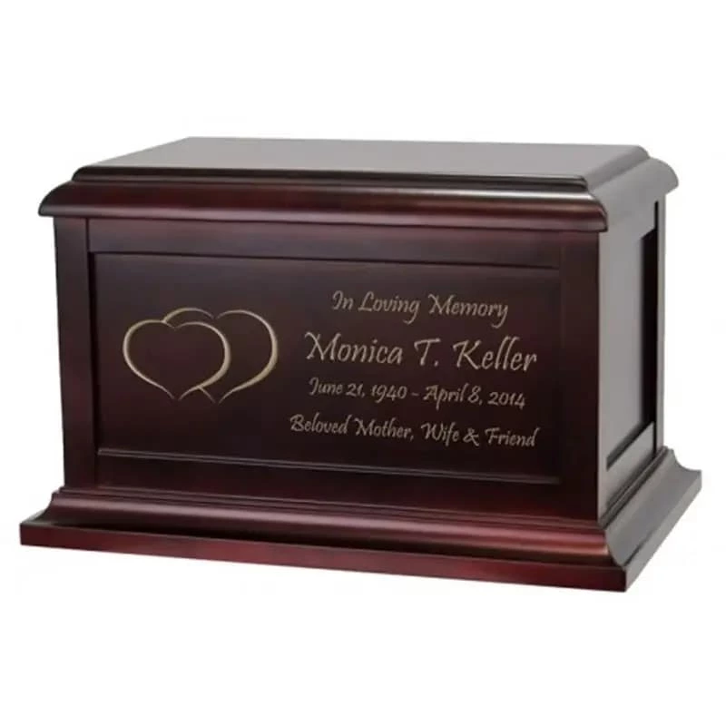 Funeral Veneer Urn for Ashes, MDF Cremation Urn for Pets