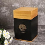 Modern Style Mix Mateiral Cremation Wooden Urn Box for Human Ashes