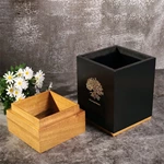 Modern Style Mix Mateiral Cremation Wooden Urn Box for Human Ashes