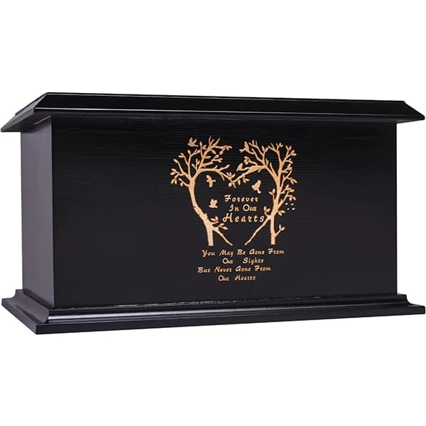 Wood Cremation for Adults Tree of Life and Bird