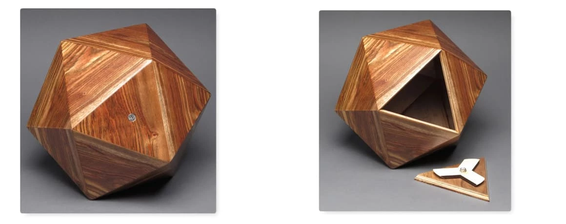 Unique Wood Cremation Urn for Pet or Humans
