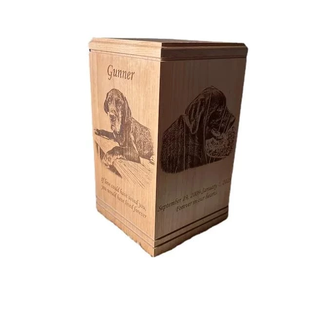 Solide Cremation Wooden Urn for Dog Ashes
