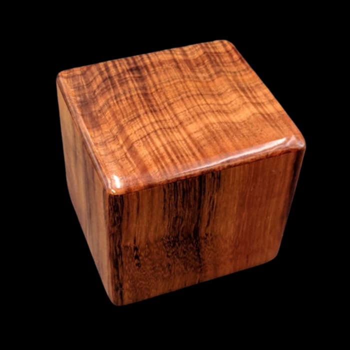 Furneral Wood Pet Cremation Urn Curly Hawaiian Koa