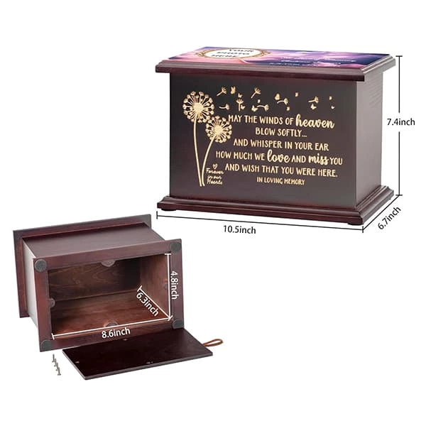 Keepsake Wooden Box Urns for Human Ashes