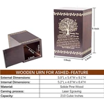 Solid Pine Wooden Cremation Boxes for Humans