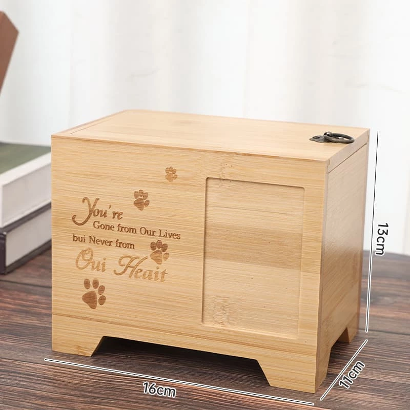 Chinese Bamboo Pet  Cremation Urn