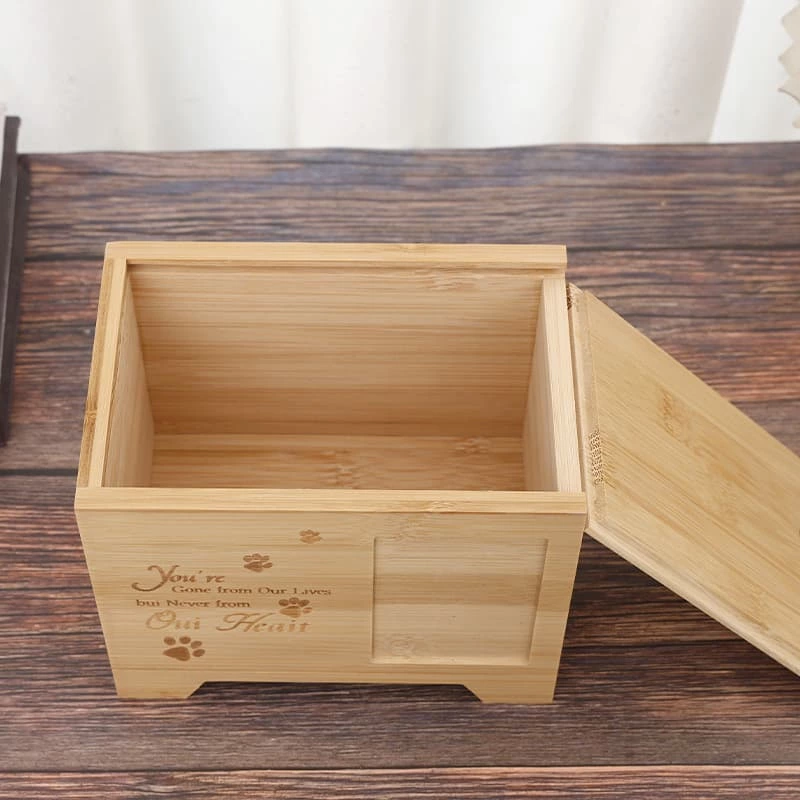 Chinese Bamboo Pet  Cremation Urn