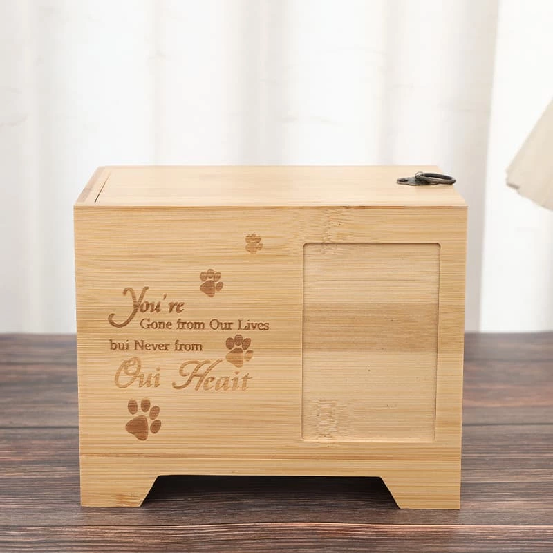 Chinese Bamboo Pet  Cremation Urn