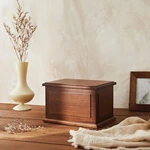 Walnut Wooden Urn Box for Human Ashes