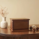 Walnut Wooden Urn Box for Human Ashes