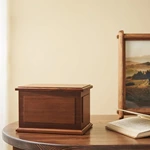 Walnut Wooden Urn Box for Human Ashes