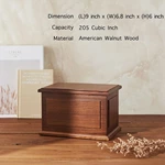 Walnut Wooden Urn Box for Human Ashes