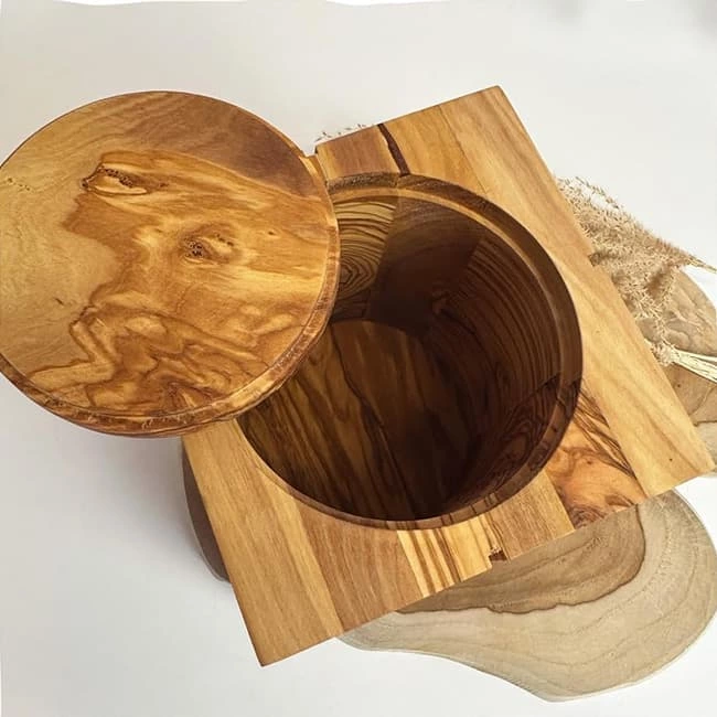 Olive Wooden Urn for Pet Ashes 0.79lbs