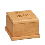 Pet Urns for Ashes Top of Urn Paw and Head