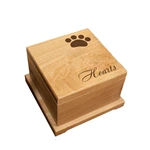 Pet Urns for Ashes Top of Urn Paw and Head