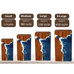 Epoxy Resin Paint Seaside Scene Rosewood Keepsake Cremation Box