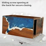 Epoxy Resin Paint Seaside Scene Rosewood Keepsake Cremation Box