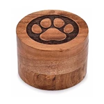 Engrave Diffent Patten Small Cylindrical Wooden Urns for Ashes