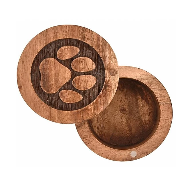 Engrave Diffent Patten Small Cylindrical Wooden Urns for Ashes