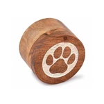 Engrave Diffent Patten Small Cylindrical Wooden Urns for Ashes