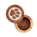 Engrave Diffent Patten Small Cylindrical Wooden Urns for Ashes