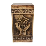 Tree of Life Pattern Wooden Cremation Boxes for Humans