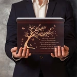Tree of Life Pattern Wooden Cremation Boxes for Humans