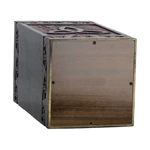 Solid Mango Wooden Dog Urns for Ashes Trinity Knot Pattern