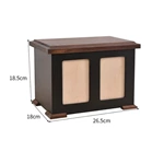 Double Frame Design Wooden Urn for Dog Ashes