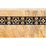 Wolf Howling Pattern Wooden Urn for Human Ashes