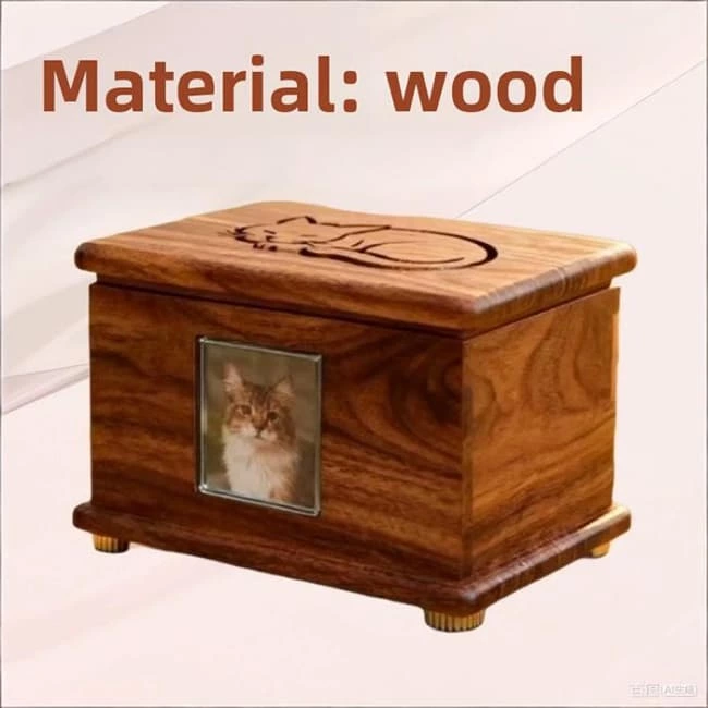 Lovely Engraving Cat Cremation Urn for Ashes