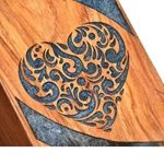 Funeral Cremation Wooden Urns Laser Cut Engraving Pattern