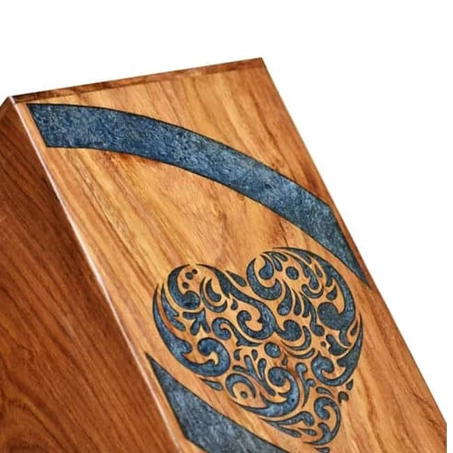 Funeral Cremation Wooden Urns Laser Cut Engraving Pattern