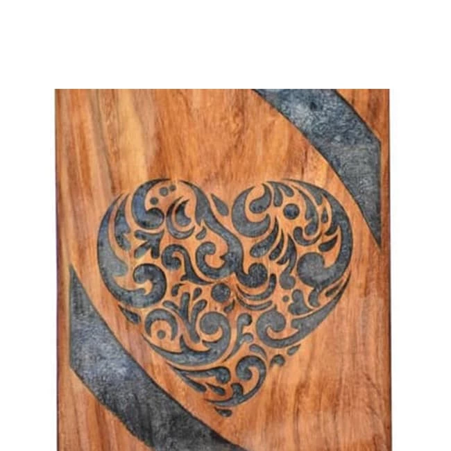 Funeral Cremation Wooden Urns Laser Cut Engraving Pattern