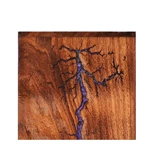 Handmade Blue Resin Inlay Pattern Wooden Urns for Ashes