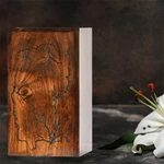 Thunderstorm lightning Pattern Handmade Wooden Urns