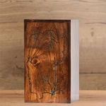 Thunderstorm lightning Pattern Handmade Wooden Urns