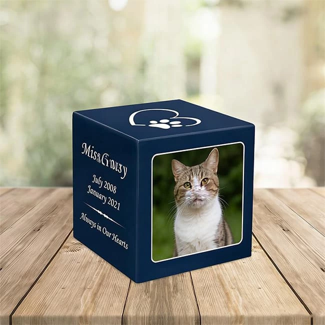 Art Word Heart MDF Pet Cremation Urns