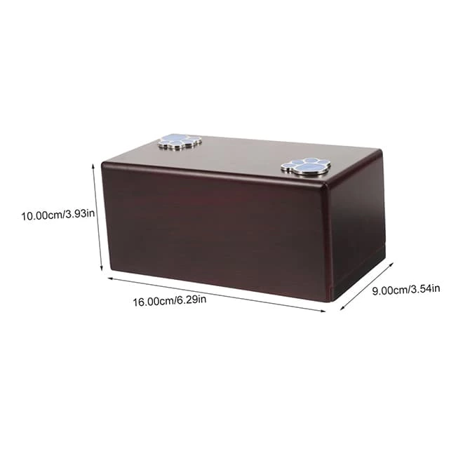 Pet Urns for Ashes with Silver Color Paw Metal Pads