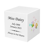 Rainbow Paw Print Keepsake Cremation Urn