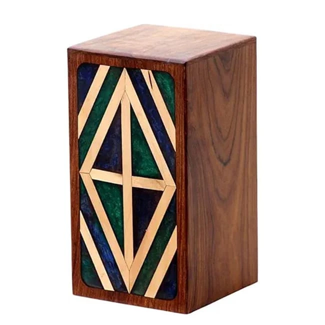 Kewood Cremation Urn from Natural and Inaly EPoxy Resin Mix Material