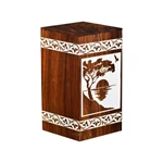 Engravings Pattern Wooden Cremation Urn for Human or Pets