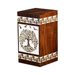 Engravings Pattern Wooden Cremation Urn for Human or Pets