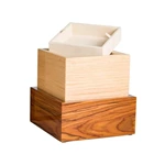 Wooden Cremation Urn for Human or Pet Ashes Handcrafted Cube Design