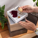 Wooden Cremation Urn for Human or Pet Ashes Handcrafted Cube Design